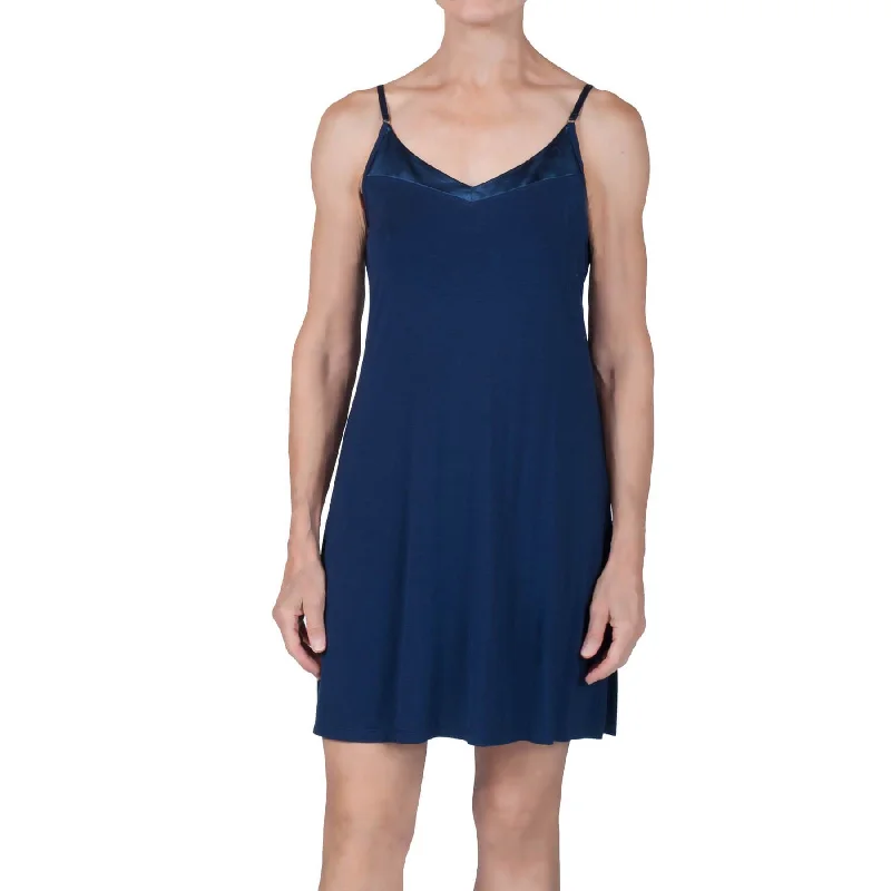 women's pajamas with a cozy, warm feelMadison Slip Chemise - Navy