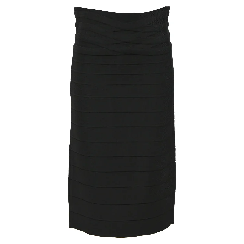 Women's Ruffled SkirtsHerve Leger Bandage Pencil Skirt in Black Rayon