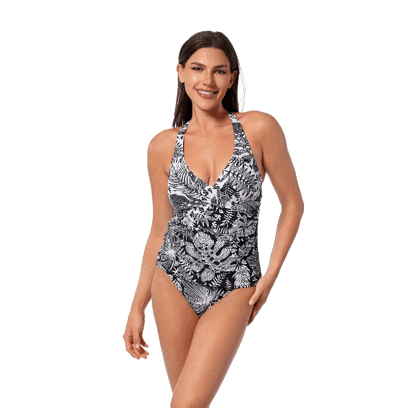 FOREST BLAST LOUISE WRAP TANKINI TOP