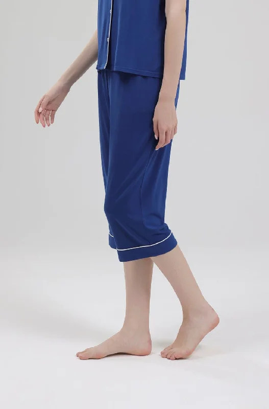 women's pajamas for ultimate relaxationSignature Cropped Pyjamas Pants in Sunset Blue