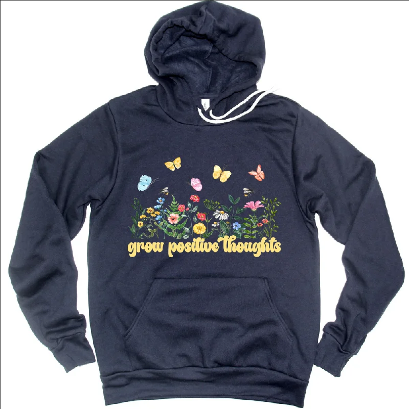 Women's Hooded Sweatshirts with Plush LiningGrow Positive Thoughts Hoodie (S-3XL) Unisex - Multiple Colors!