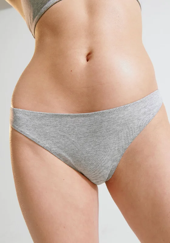 racerback sports braBlush The Cotton Low Rise Bikini Heather Grey