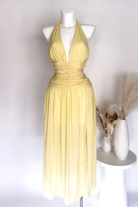 Women's Low-Neck DressesTessa Maxi Dress - Yellow