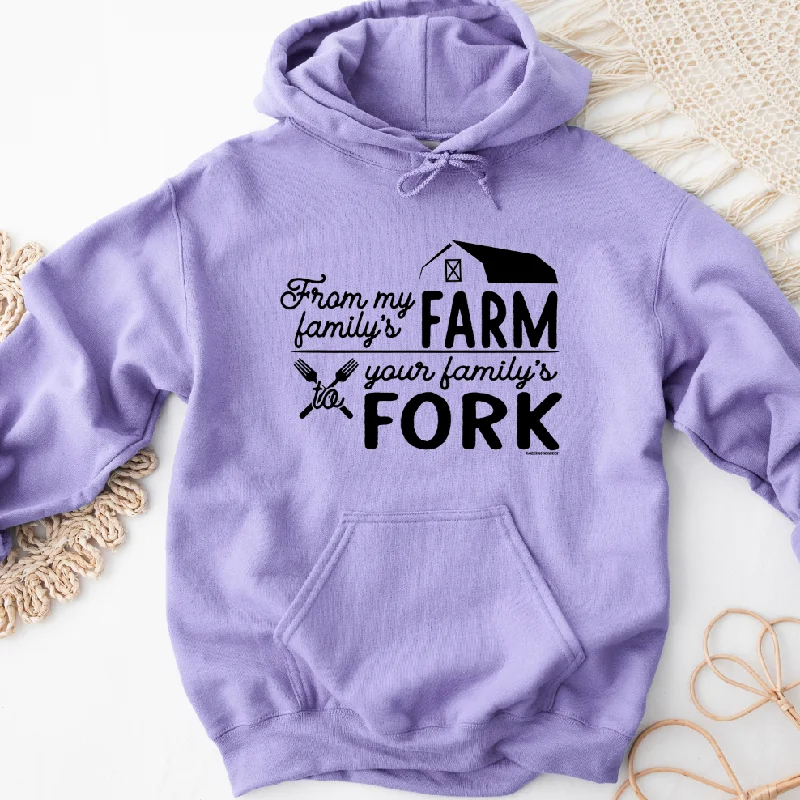 Women's Hooded Sweatshirts with Insulated FabricFrom My Family's Farm To Your Family's Fork Hoodie (S-3XL) Unisex - Multiple Colors!