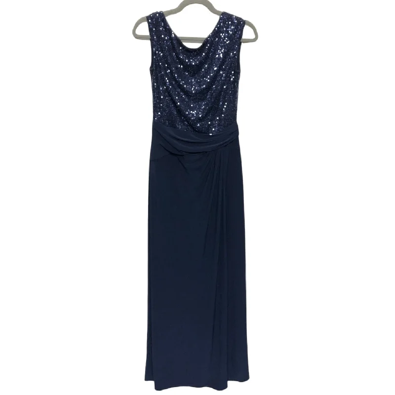 Women's Keyhole-Neck DressesDress Party Long By Lauren By Ralph Lauren In Blue, Size: 6