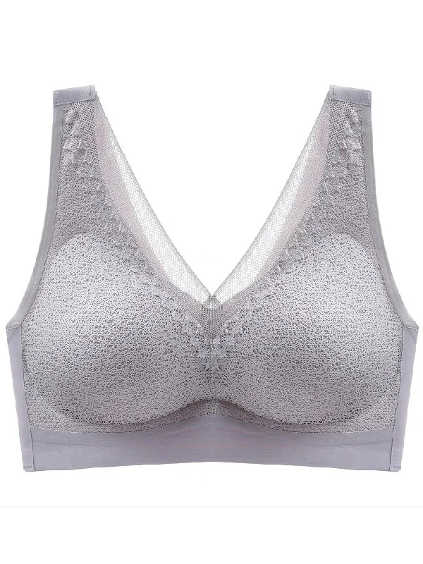 adhesive stick-on bra for special occasionsLace No Steel Ring Seamless Sports Bra