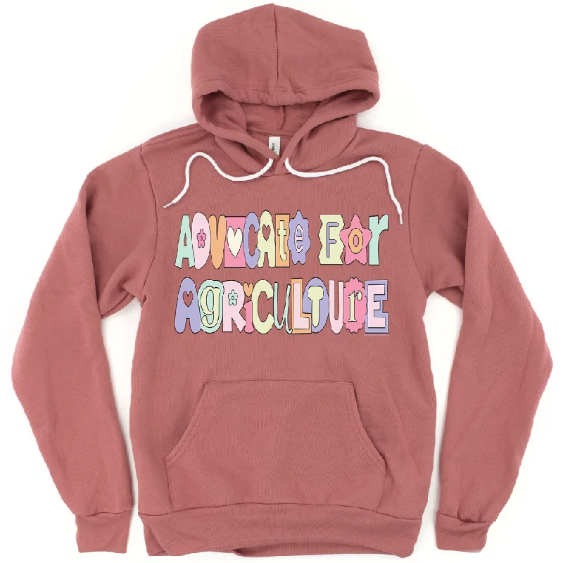 Women's Hooded Sweatshirts with Welt PocketsPastel Advocate For Agriculture Hoodie (S-3XL) Unisex - Multiple Colors!