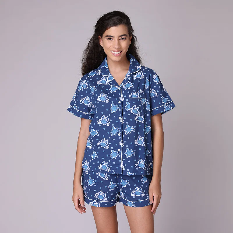 high-quality women's pajama setsTurtle & Crab Shorts PJ Set