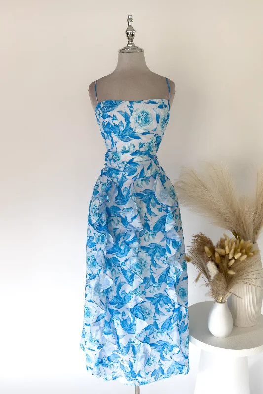 Women's Maxi DressesCassidy Floral Maxi Dress - Blue