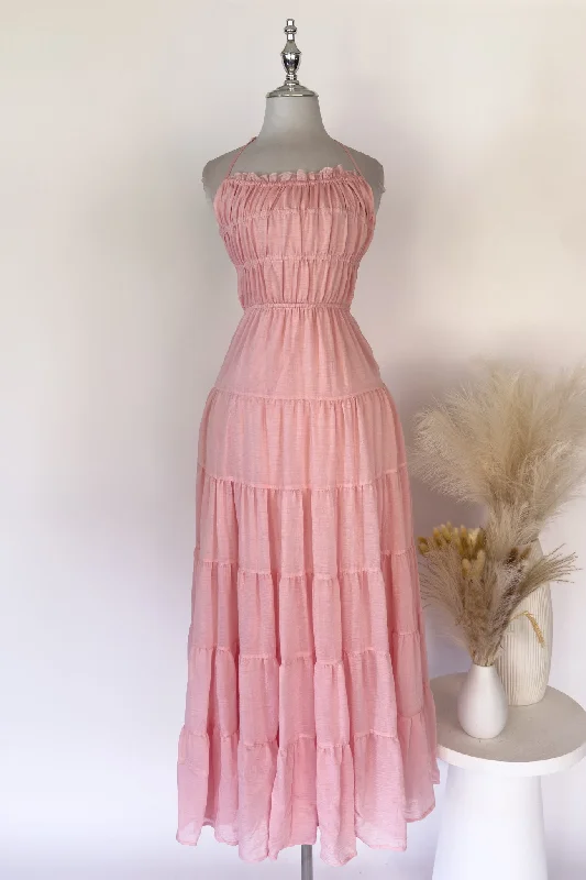 Women's Shirt Collar DressesPenelopy Maxi Dress - Pink