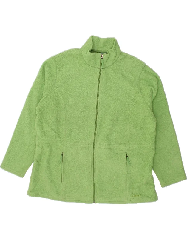 Women's Trench CoatsL.L.BEAN Womens Fleece Jacket UK 22 3XL Green Polyester