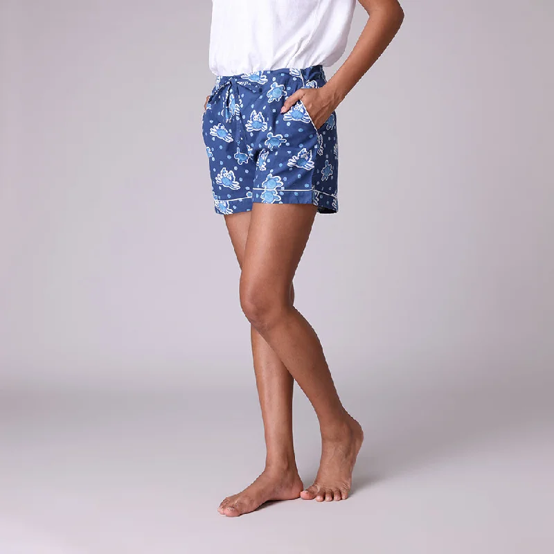 women's pajamas in pastel colorsTurtle & Crab Shorts