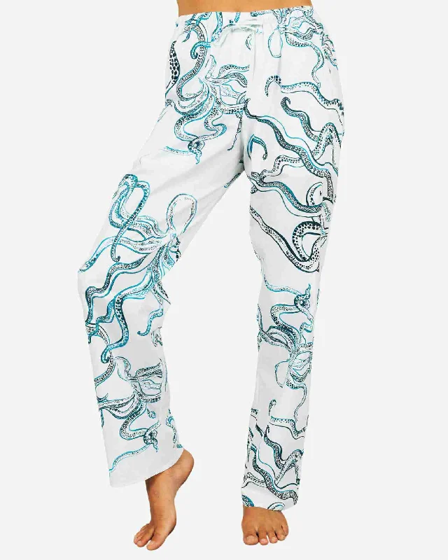 women's pajamas with a relaxed fitWomens Lounge Pants - Octopus Indigo