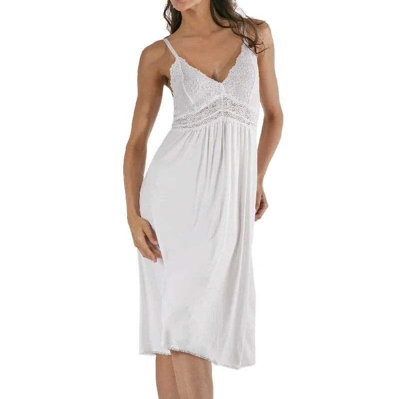 high-quality women's pajama setsBliss Knit Nightgown - White