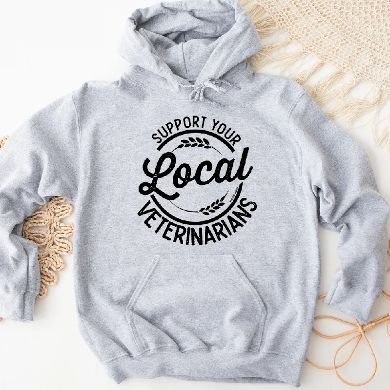 Women's Hooded Sweatshirts with Velcro ClosureSupport Your Local Veterinarians Hoodie (S-3XL) Unisex - Multiple Colors!