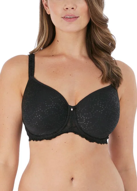 molded cup bra for shape retentionAna Black Uw Moulded Spacer Bra