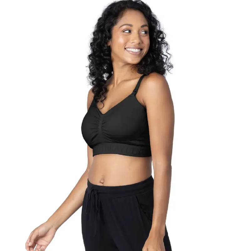 wireless bra with stretch fabricConvertible Sublime Hands-Free Pumping & Nursing Bra