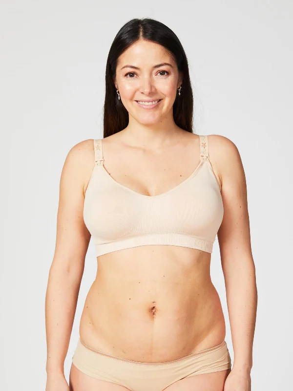 plus-size underwire bra with wide strapsRock Candy Seamless Maternity & Nursing Bra