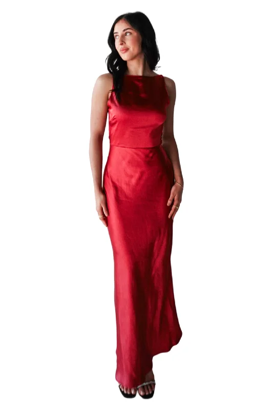 Women's Halter DressesSeraphine Maxi Dress - Red