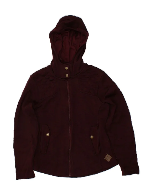 Women's Coats with Fur Trimmed BeltEDDIE BAUER Womens Hooded Windbreaker Jacket UK 16 Large Burgundy