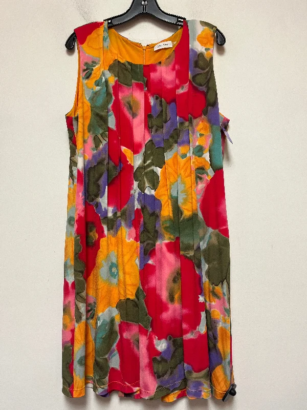 Women's Wide-Neck DressesMulti-colored Dress Casual Short Calvin Klein, Size Xl