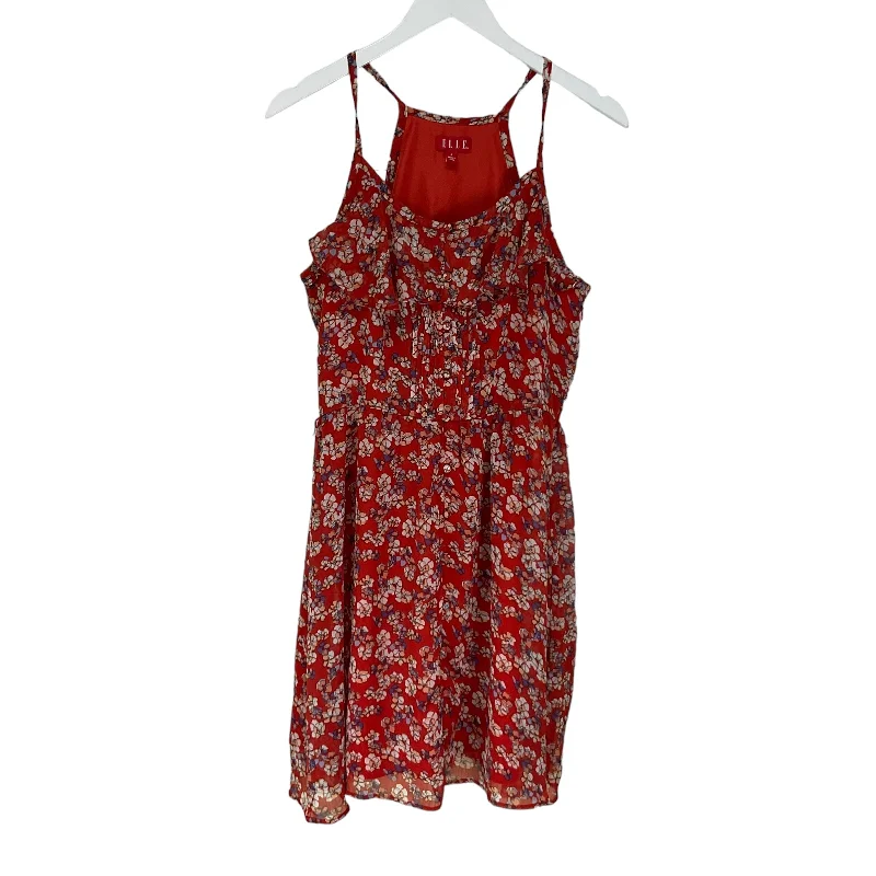 Women's Shawl Collar DressesRed Dress Casual Short Elle, Size 6