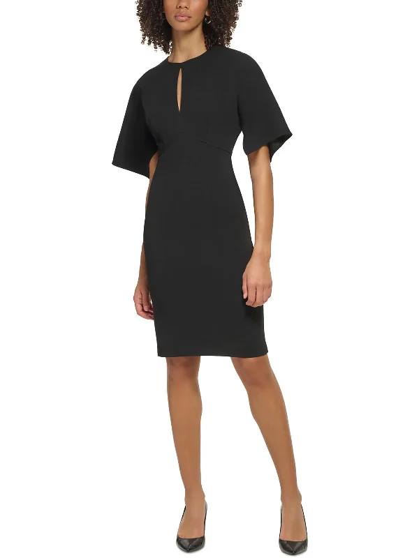 Women's Notched Collar DressesWomens Work Short Sheath Dress