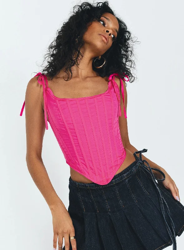 Women's Blouse with TasselsKiernan Top Pink