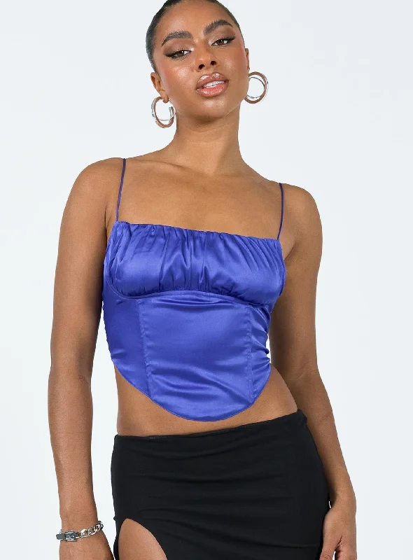 Women's Blouse for Casual WearMarsala Top Blue