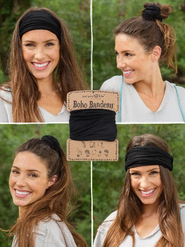 women's pajamas with a charming, vintage aestheticFull Boho Bandeau® Headband - Black