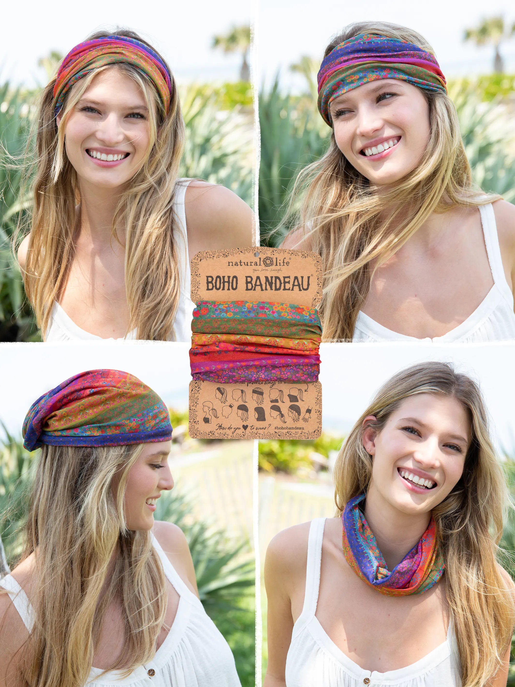 women's pajamas with a sophisticated eleganceFull Boho Bandeau® Headband - Rainbow Borders