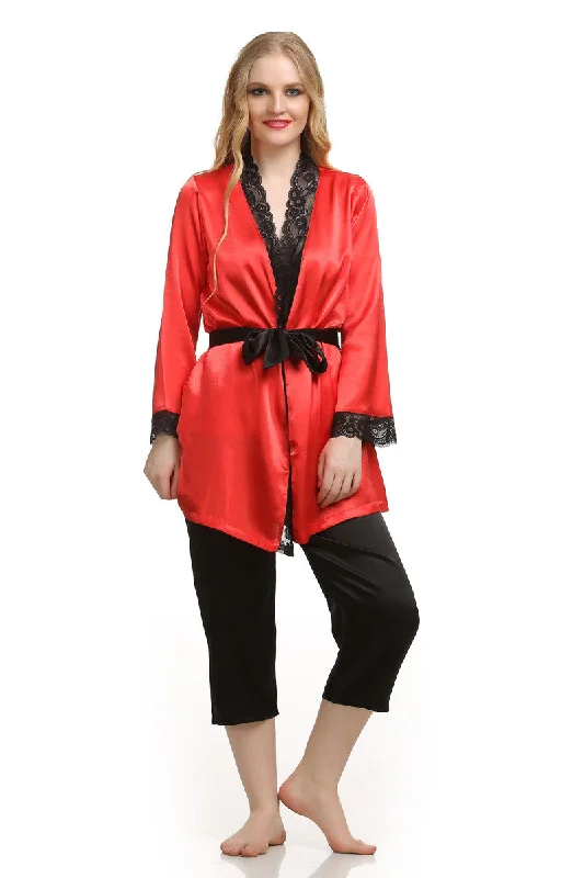 women's pajamas for a night of deep sleepRed Night suit